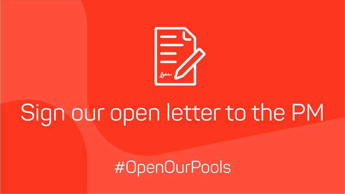 Sign letter to PM urging him to reconsider decision to shut ‘essential’ swimming pools